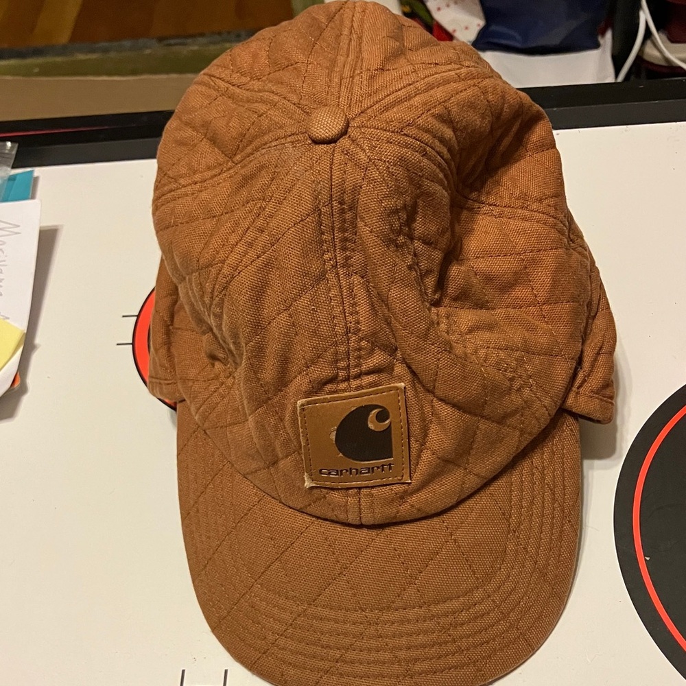 CARHARTT VINTAGE QUILTED FLIGHT CAP WITH EAR FLAPS
